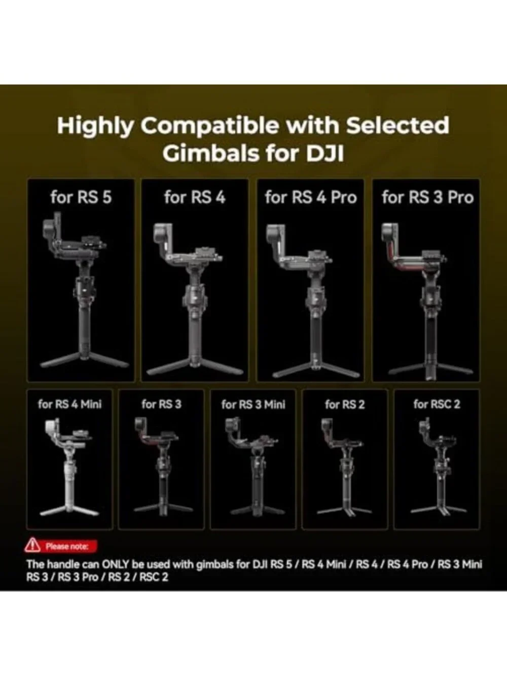 Adjustable Gimbal Sling Handle for DJI RS Series - Ergonomic Grip, Low Angle
